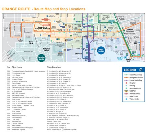 Baltimore free bus route (With images) | Route map, Route, East coast
