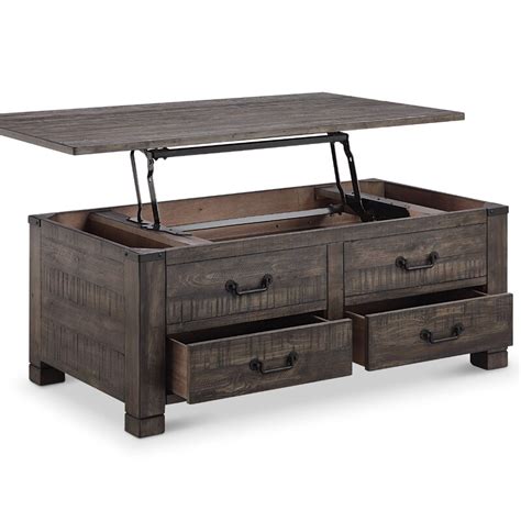Square lift top coffee table with tempered glass tray: Birch Lane™ Lift Top Coffee Table on Casters & Reviews ...