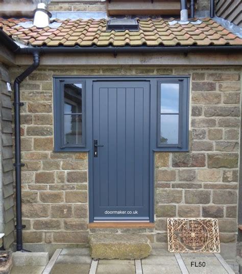 Grey Cottage Door With Side Windows Cottage Style Doors Cottage