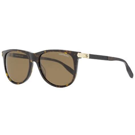 montblanc rectangular sunglasses mb0031s 008 havana gold 57mm 31 063210840767 montblanc