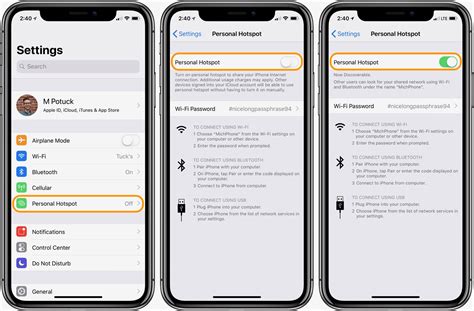 iPhone: How to use a personal hotspot and change passwords