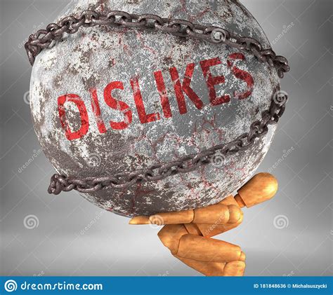 Dislikes And Hardship In Life Pictured By Word Dislikes As A Heavy