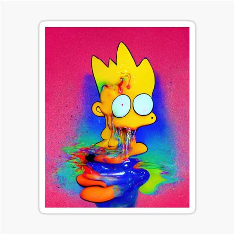 A Puddle Of Bart Melties Psychedelic Pop Culture Digital Art