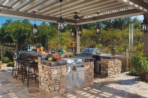 Eat a breakfast (or brunch) of champions—use. outdoor kitchen ideas - rustic outdoor kitchen with arbor ...