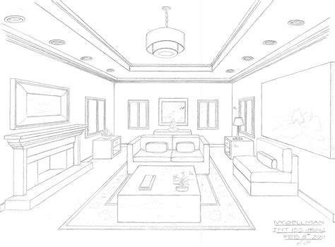 Coloring Page Living Room 66382 Buildings And Architecture