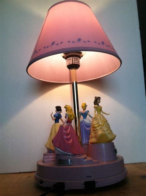 Vtg Disney Princess Lamp Animated Musical Talking Princess Table Lamp