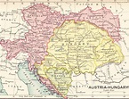Old Hungary map - Map of old Hungary (Eastern Europe - Europe)