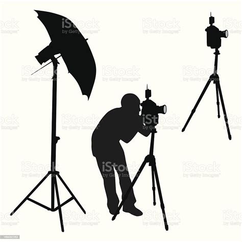 Photography Elements Vector Silhouette Stock Illustration Download