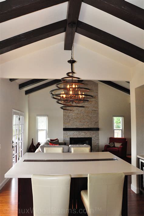 Exposed beams in a vaulted or elevated ceiling can be difficult to keep clean. Vaulted Ceiling Beams Gallery | Photos and Ideas to ...