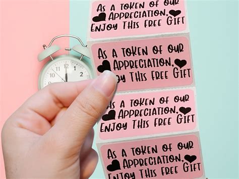 Pcs Token Of Appreciation Stickers Free Gift Etsy