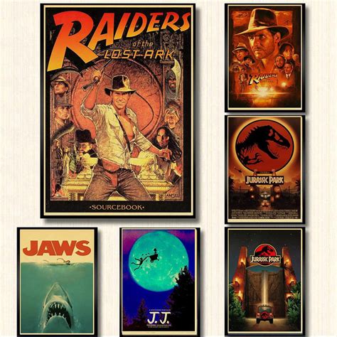 E.T./JAWS/The Termina/Jurassic Park Spielberg Classic Movie Posters