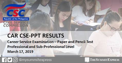 Car Passers March Civil Service Exam Results Cse Ppt