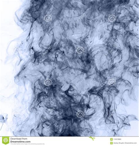 Blue Smoke On A White Background Inversion Stock Photo Image Of