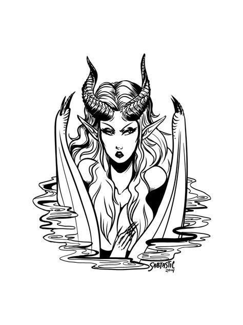 Demon Coloring Pages Sketch Coloring Page