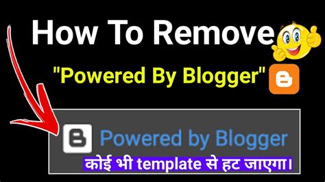 How To Remove Powered By Blogger Simple Trick Remove