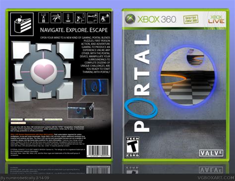 Portal Xbox 360 Box Art Cover By Numerobetically