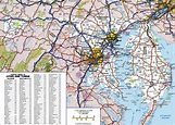 Large detailed map of Maryland with cities and towns