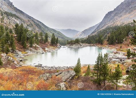 Lake Kuiguk Altai Mountains Autumn Landscape Stock Photo Image Of
