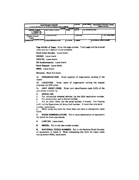 Appendix B Da Form 2407 Cont Tb 10 3510 220 240011