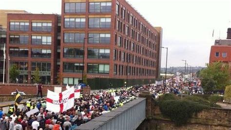 South Yorkshire Police Hit Out At Rotherham Protests Bbc News
