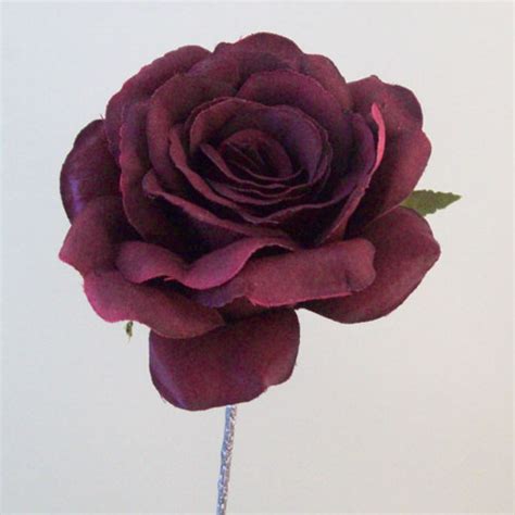 Artificial Rose Spray Burgundy Long Stem 85cm Artificial Flowers
