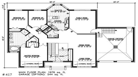 House Bungalow One Story Plans Single Craftsman Style Bungalow Floor