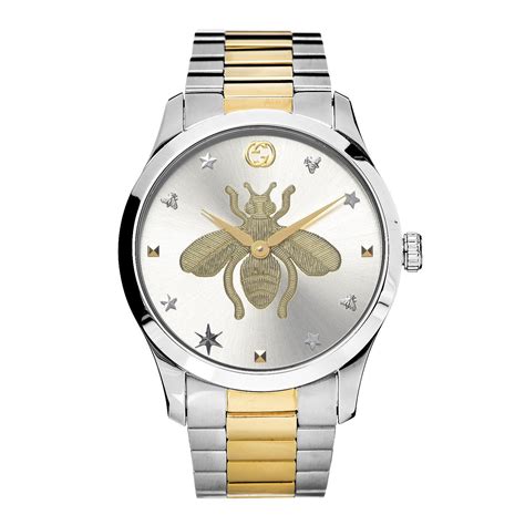 Gucci Stainless Steel 38mm G Timeless Bee Quartz Watch Gold 499162