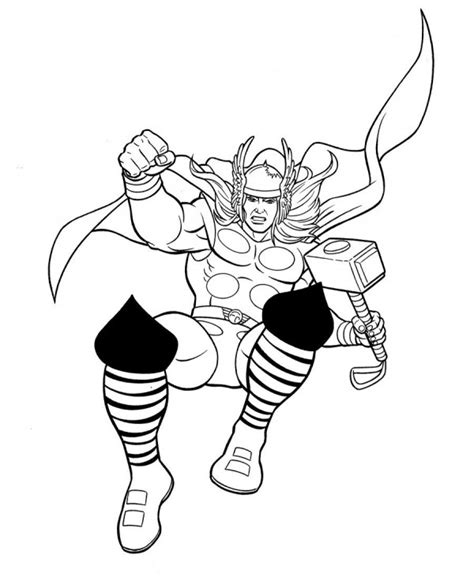 Dibujos de Thor para colorear descargar e imprimir Colorear imágenes