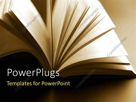 Powerpoint Template Close Up Shot Of Abstract Open Book Pages 18286