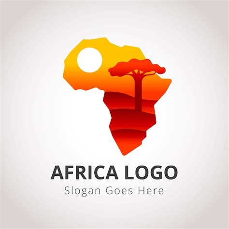 Free Vector Africa Map Logo With Slogan Placeholder