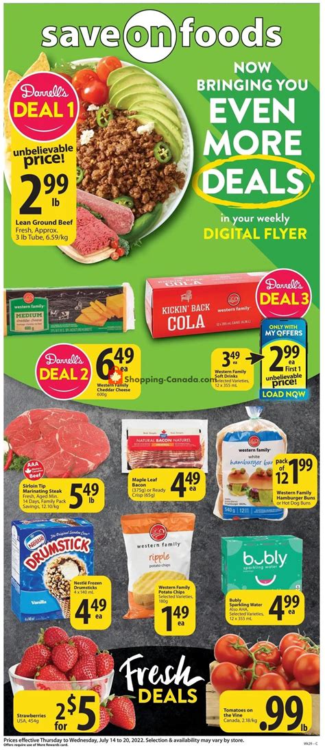 Save On Foods Canada Flyer Darrells Deal Sk July 14 July 20 2022 Shopping Canada