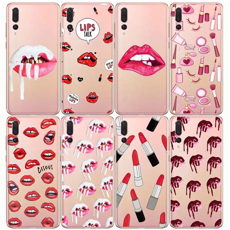 Phone Cases Kylie Jenner Sexy Girl Lips Lipstick Kiss Pattern Soft Cover For Huawei P8 P9 P10