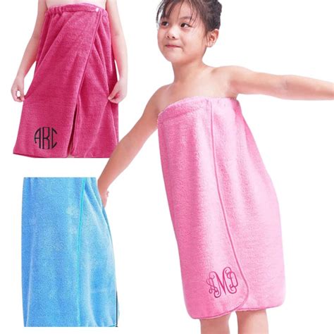 Monogrammed Towel Wraps Adults And Kids Etsy