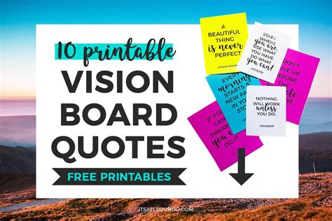How To Make A Vision Board That Works Free Vision Board Quotes Its