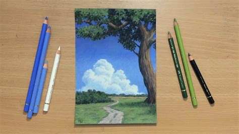 How To Draw Clouds In Colored Pencil Youtube