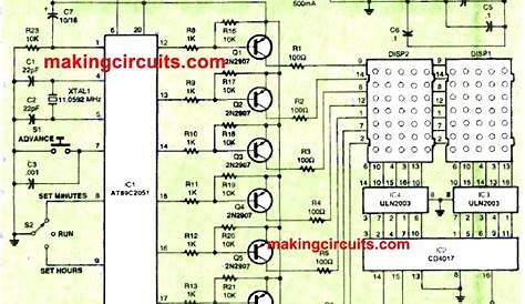 Scrolling LED Clock Circuit