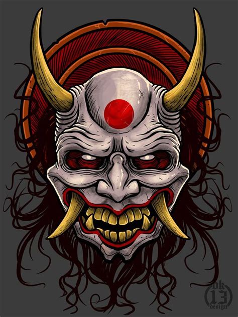 Oni By Dk13design On Deviantart Samurai Art Japanese Demon Mask