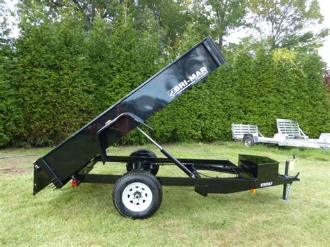 Bri-Mar 5' x 10' x 15" Single Axle Dump Trailer 5K | New enclosed cargo
