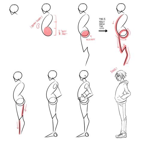 How To Draw Bodies In Profile The Easy Way By Lily Draws On Deviantart