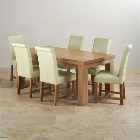 Oak Dining Tables Contemporary Chunky Ft Solid Oak Dining Set