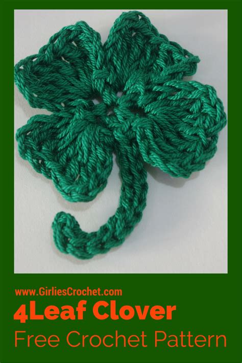Crochet 4 Leaf Clover Crochet Clover Crochet Leaf Patterns Crochet
