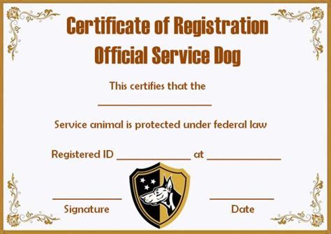 Unfortunately, cats cannot be service animals. Service Dog Papers Template | Service dogs, Certificate ...