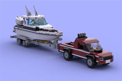 Lego Moc Boat And Trailer Based On Stodartmarinelego With My Own Ute