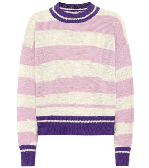 Étoile Isabel Marant Glowy Striped Alpaca Blend Sweater In Purple Lyst