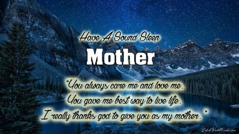 Good Night Quotes For Mother And Good Night Mother Images