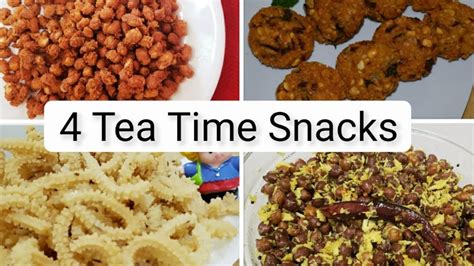 4 Tea Time Snacks Recipe மொறுமொறு ஸ்னாக்ஸ் चाय के समय का नाश्ता