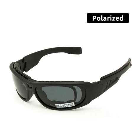 polarized ballistic army sunglasses daisy one c6 military goggles rx insert 4 lens kit men