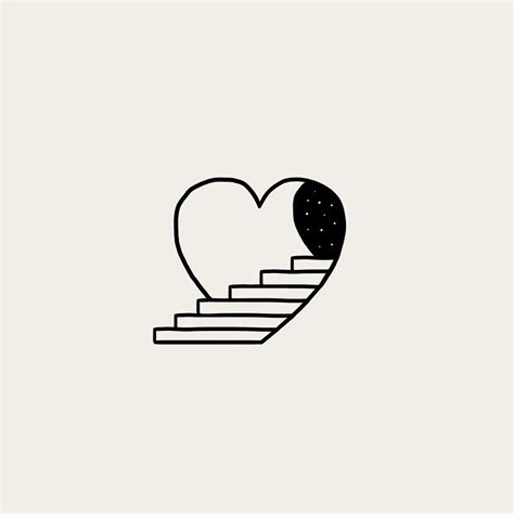 A Heart With Stairs Going Up To It