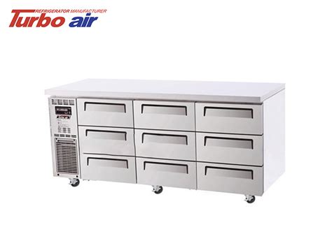 Turbo Air Tba1 Kur18 3d 9 Lw750mm 9 Drawer Under Counter Side