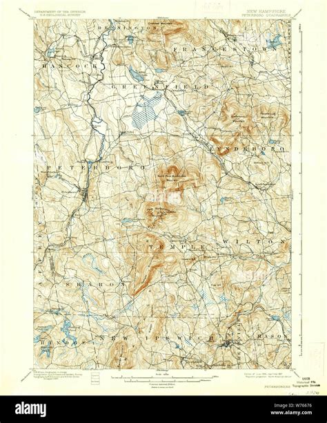 Usgs Topo Map New Hampshire Nh Peterboro 330302 1900 62500 Restoration
